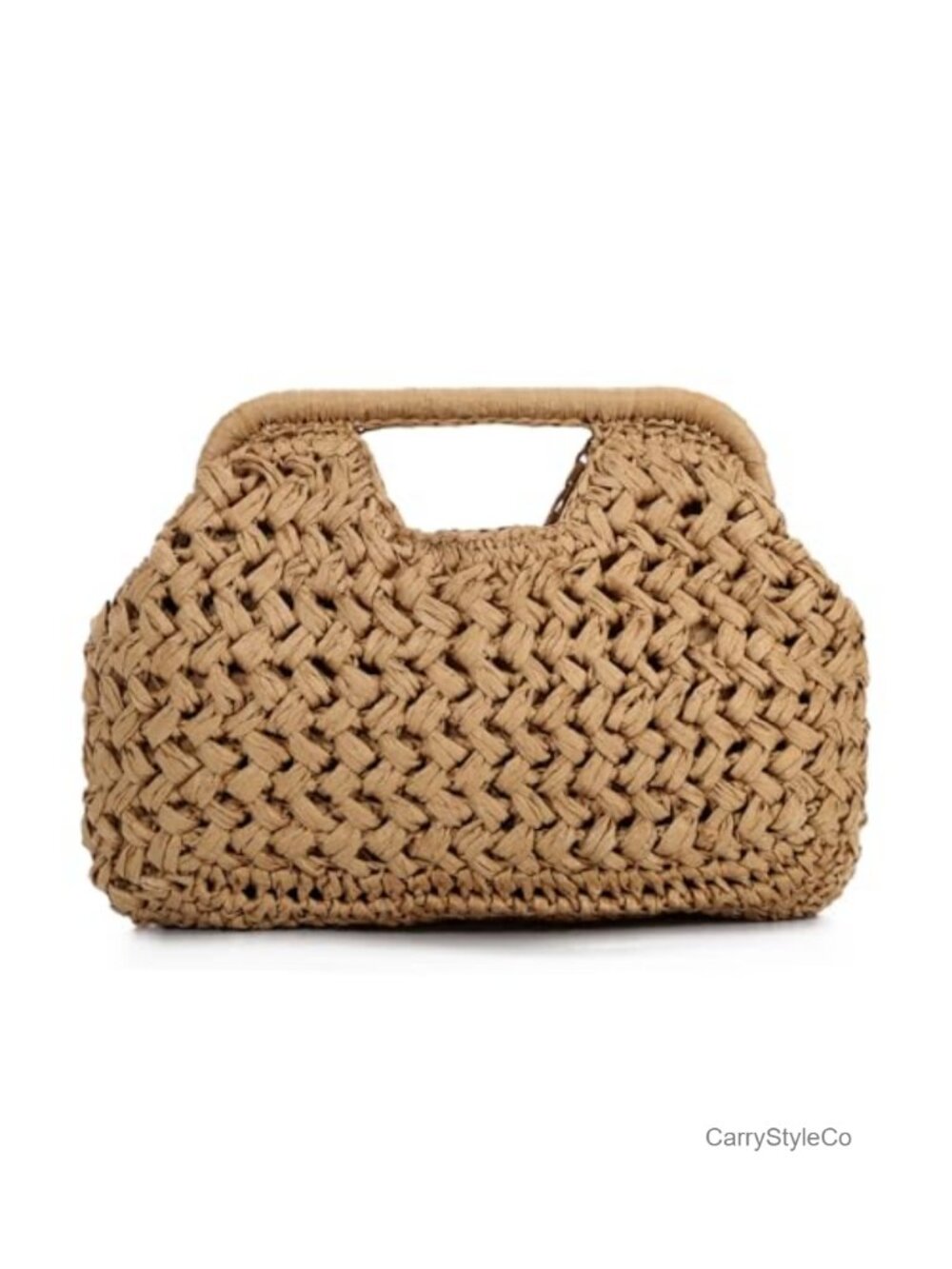 Straw Woven Dumpling Clutch Crossbody Beach Bag Summer Handbag